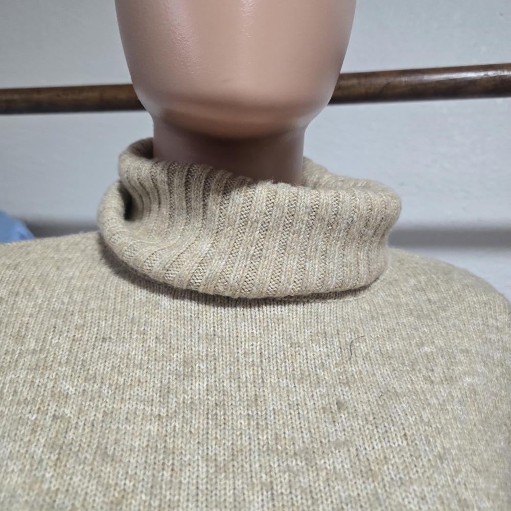 Cynthia Rowley Cream Turtleneck Sweater with Button Accents - Picture 2 of 7